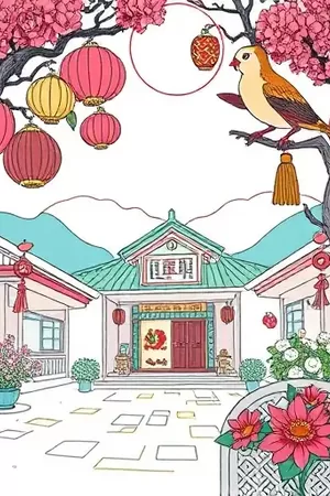 武侠漫画《孤山藏剑帖》竖版封面，雪夜书阁前悬挂一柄旧剑
