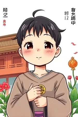 武侠漫画《长夜铸剑人》竖版封面，熔炉火光映在匠人脸上